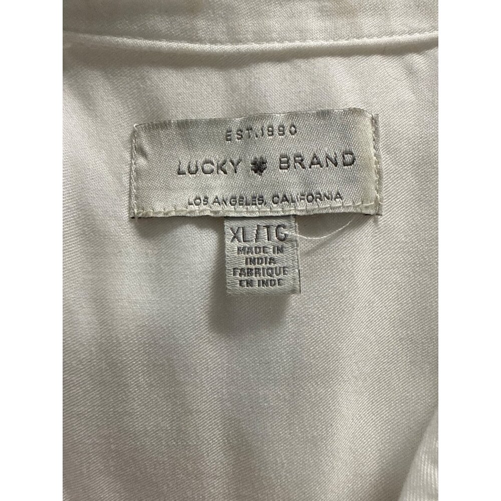 Lucky Brand White Lyocell Button-Down Shirt With Chest Pockets Size XL - Picture 4 of 8